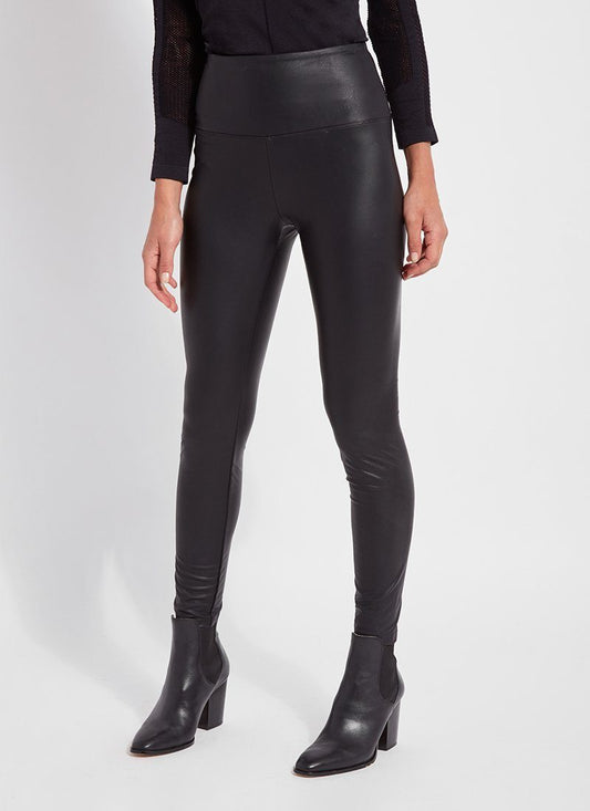 Lysse Textured Leather Legging (28.5" Inseam) Kohl Black