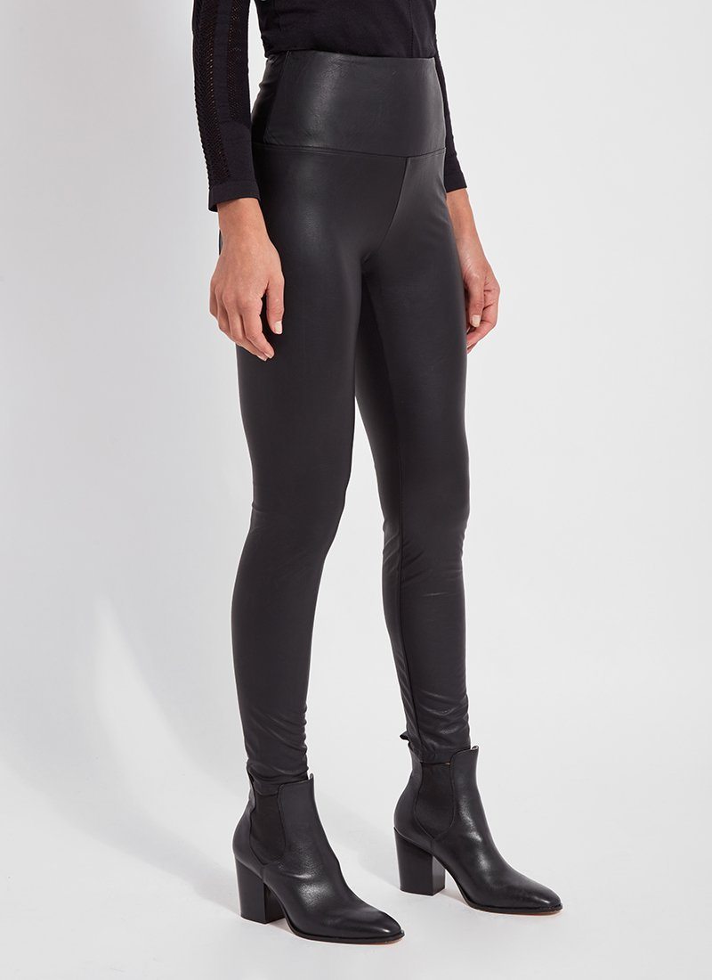 Lysse Textured Leather Legging (28.5" Inseam) Kohl Black