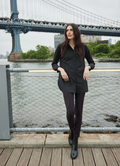 Lysse Hi Waist Suede Legging (28.5" Inseam) Black