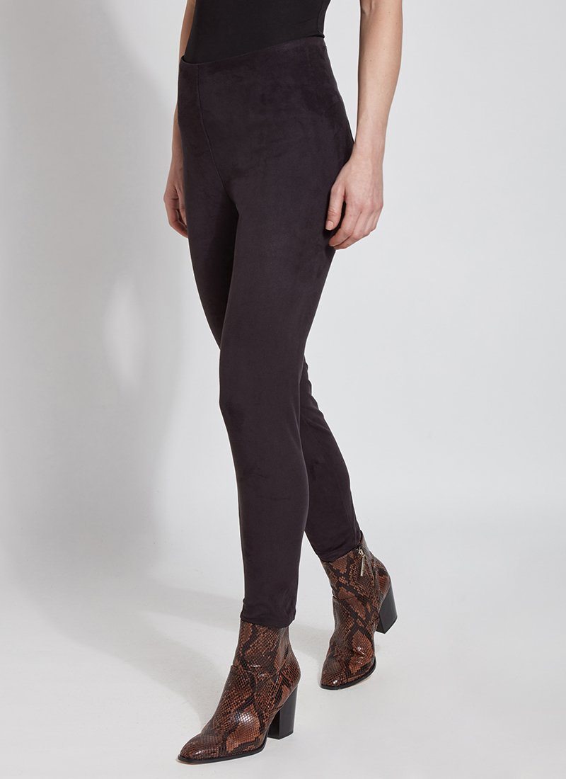 Lysse Hi Waist Suede Legging (28.5" Inseam) Black