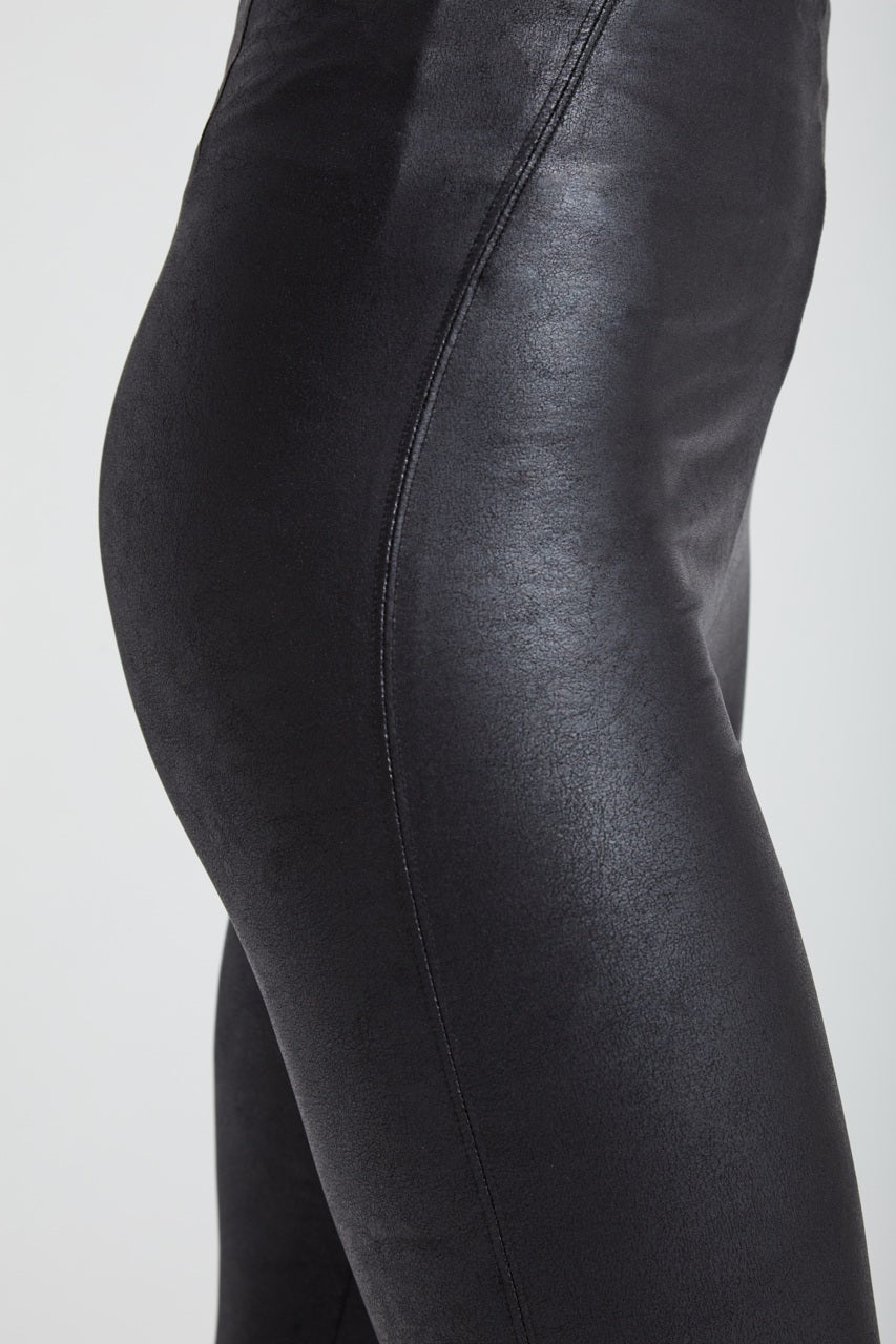 Lysse Matilda Foil Vegan Faux Leather Legging  Black