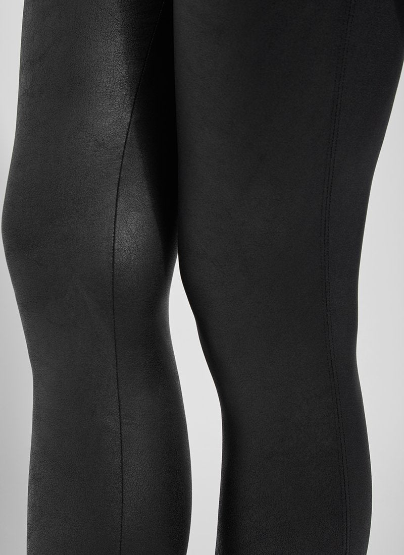 Lysse Matilda Foil Vegan Faux Leather Legging  Black