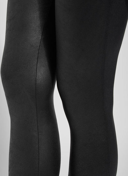 Lysse Matilda Foil Vegan Faux Leather Legging  Black