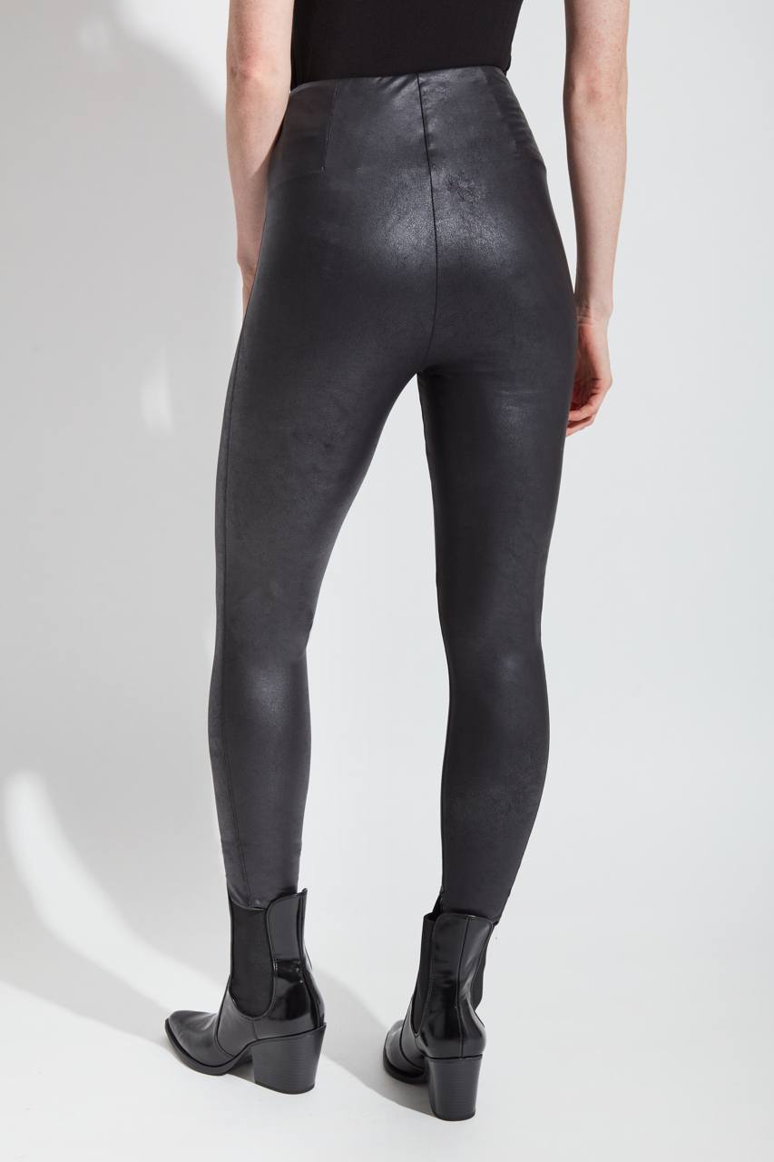 Lysse Matilda Foil Vegan Faux Leather Legging  Black