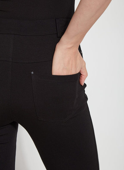 Lysse Ankle Baby Bootcut Ponte (27" Inseam) Black