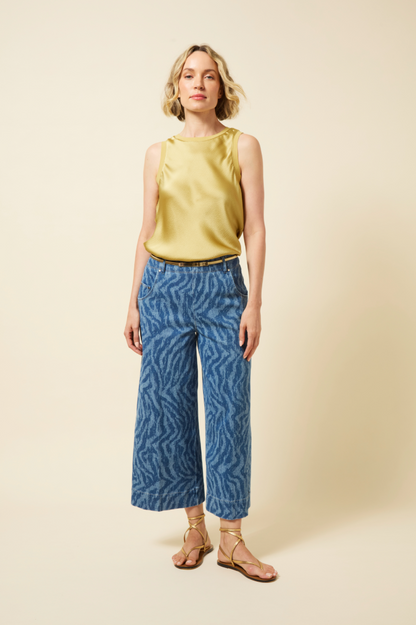 Lysse Leo Palazzo Denim (25" Inseam) Current Ripples