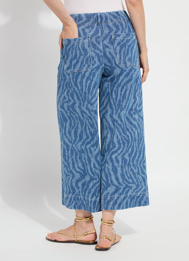 Lysse Leo Palazzo Denim (25" Inseam) Current Ripples