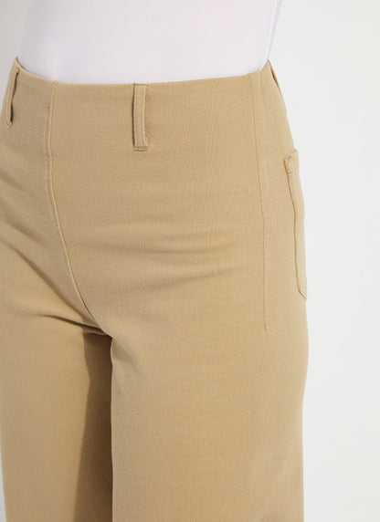Lysse Margo Hi Waist Wide Crop Denim (26" Inseam) Raw Umber