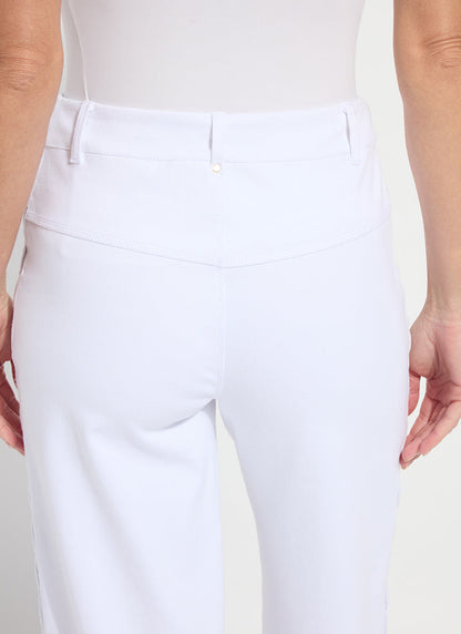 Lysse Willa Scallop Studded Crop Denim (25" Inseam) White