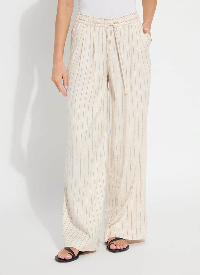 Lysse Iria Pleated Drawstring Wide Leg Pant (31" Inseam) Summer Linea