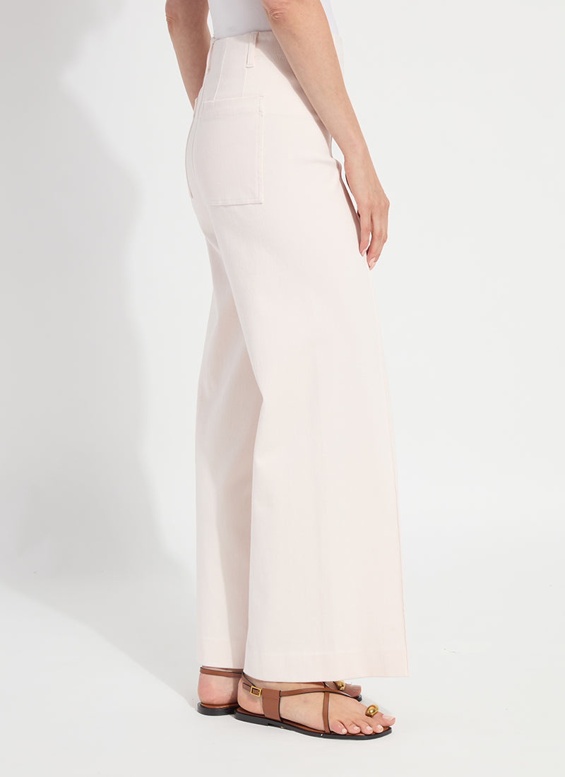Lysse Nova Hi Waist Pintuck Denim (29.5" Inseam) Barely Pink
