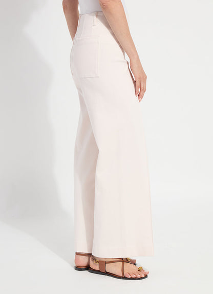 Lysse Nova Hi Waist Pintuck Denim (29.5" Inseam) Barely Pink