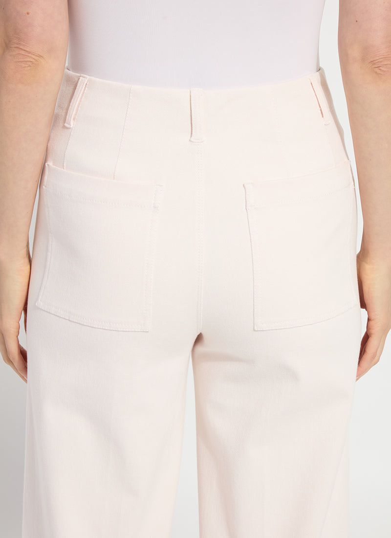Lysse Nova Hi Waist Pintuck Denim (29.5" Inseam) Barely Pink