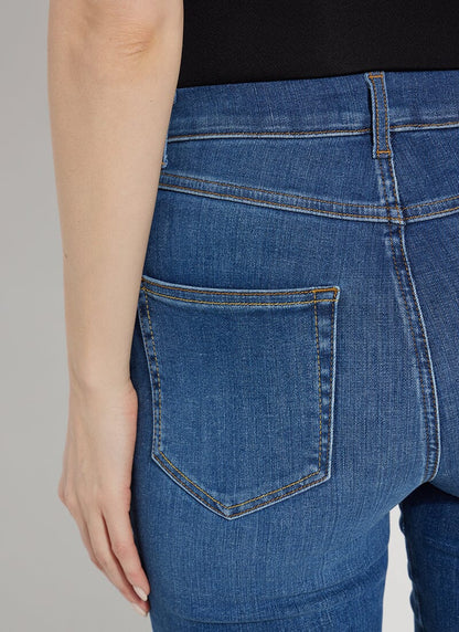 Lysse 'Holding Power' Premium Denim Relaxed Straight (30" Inseam) Authentic Midwash