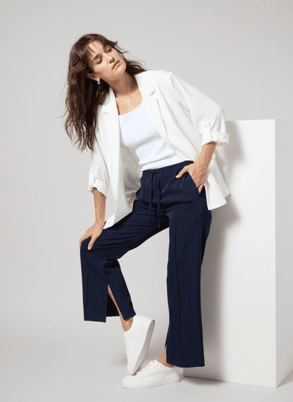 Lysse Genevieve Drawstring Trouser (28" Inseam) True Navy