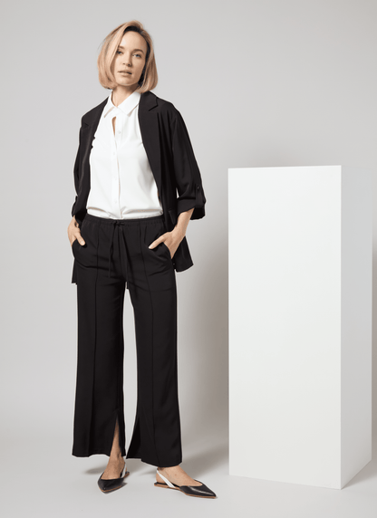 Lysse Genevieve Drawstring Trouser (28" Inseam) True Navy