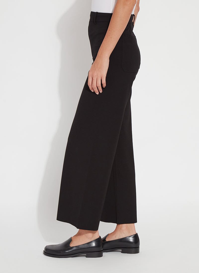 Lysse Erin Hi Waist Wide Leg Ponte (28" Inseam) Black