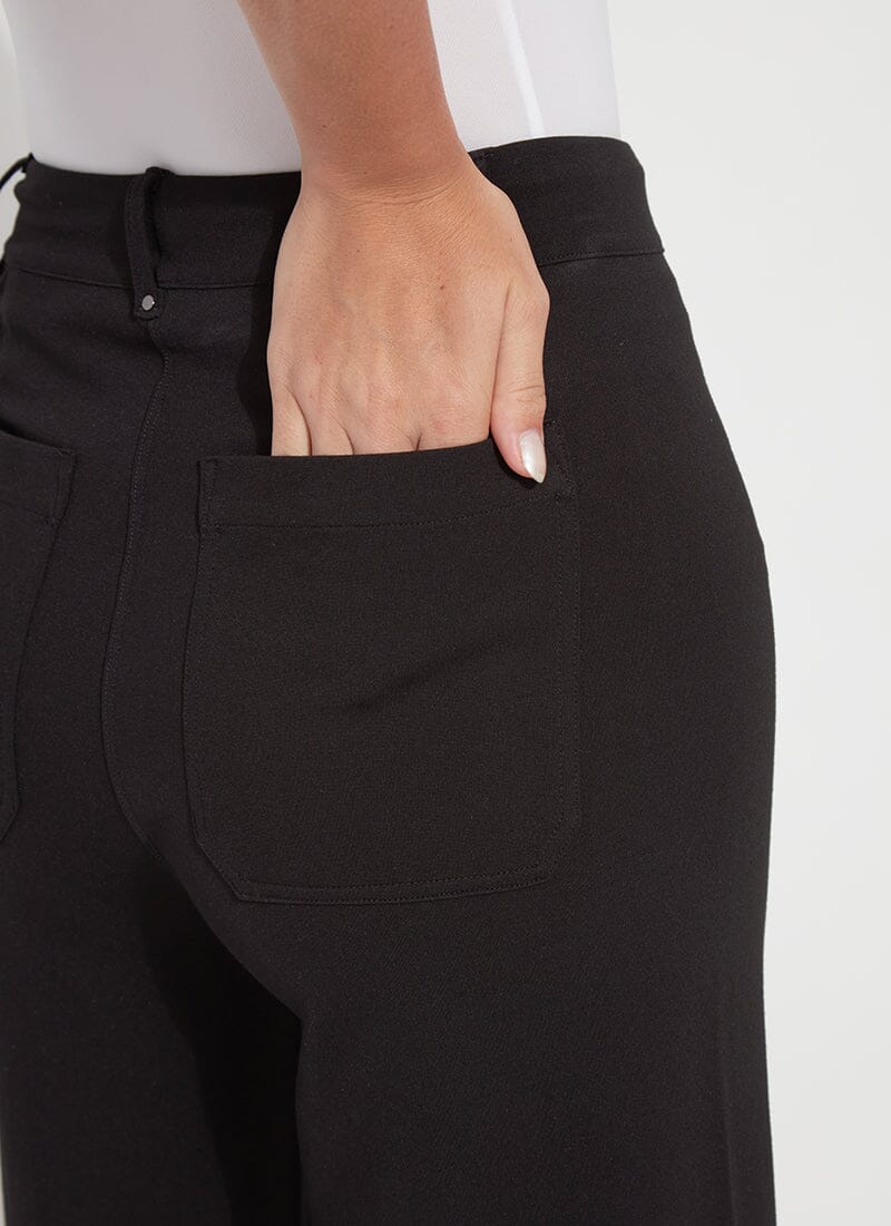Lysse Erin Hi Waist Wide Leg Ponte (28" Inseam) Black