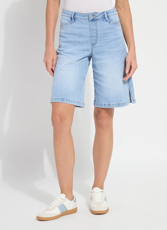 Lysse Lennon Everyday Bermuda Short Denim (11" Inseam) Bleached Blue