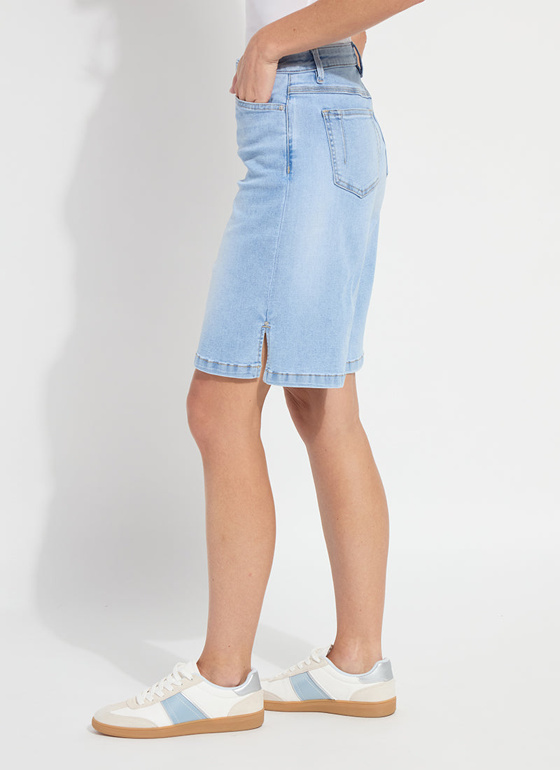Lysse Lennon Everyday Bermuda Short Denim (11" Inseam) Bleached Blue