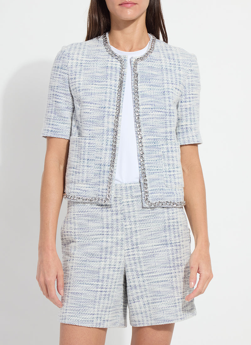 Lysse Lily Summer Tweed Short (6.5" Inseam) Azzurro Tweed