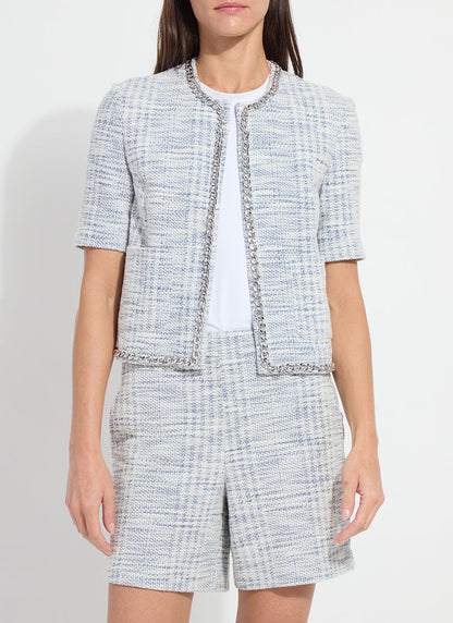 Lysse Lily Summer Tweed Short (6.5" Inseam) Azzurro Tweed