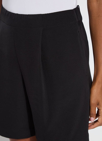 Lysse Dia Pleated Short (7" Inseam) Black