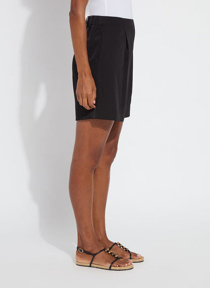 Lysse Dia Pleated Short (7" Inseam) Black