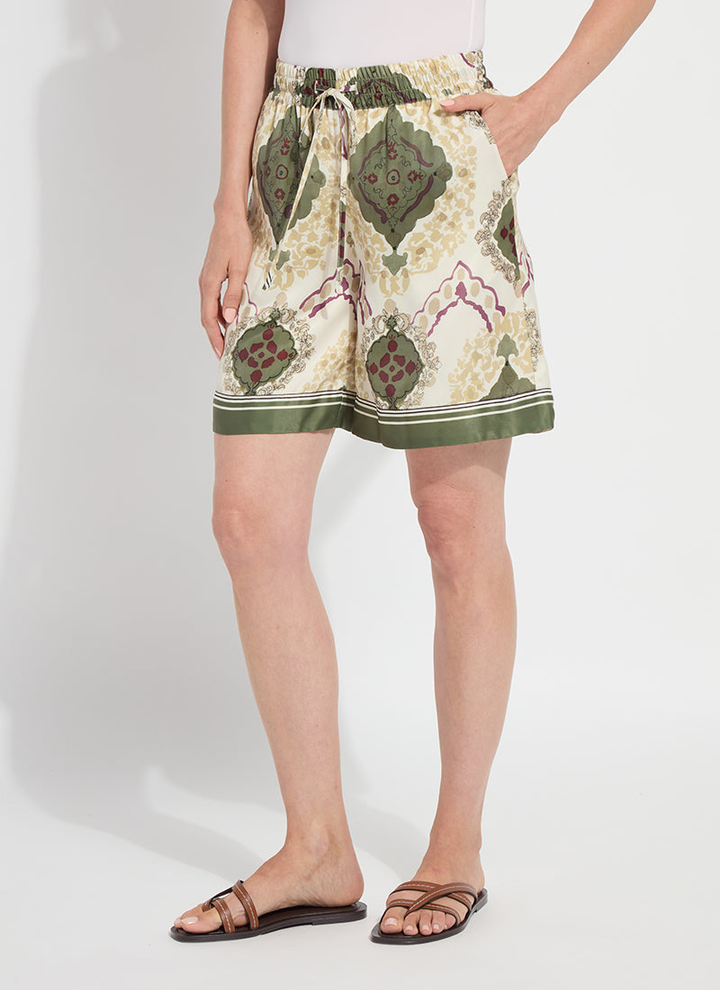 Lysse Adhara Boxer Short (7" Inseam) Placed Artful Scarf