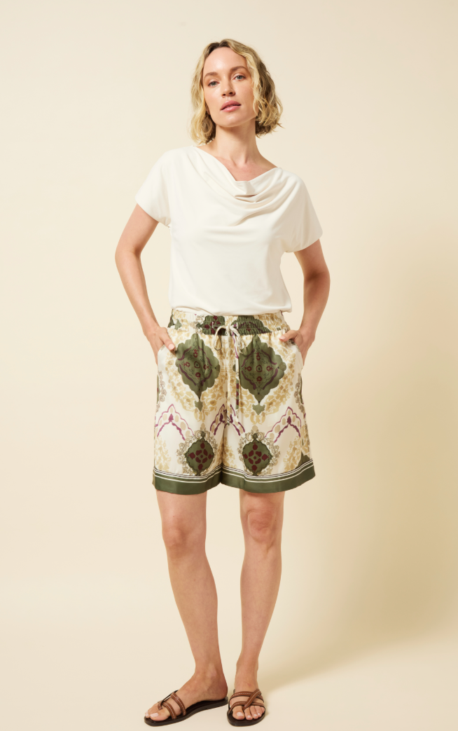 Lysse Adhara Boxer Short (7" Inseam) Placed Artful Scarf