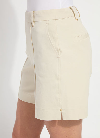 Lysse Amanda Twill Short - Sleek Beige (6" Inseam) Sleek Beige