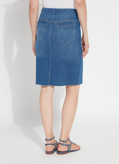 Lysse Lyrica Denim Skirt (25" Inseam) Midwash