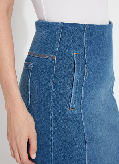 Lysse Lyrica Denim Skirt (25" Inseam) Midwash