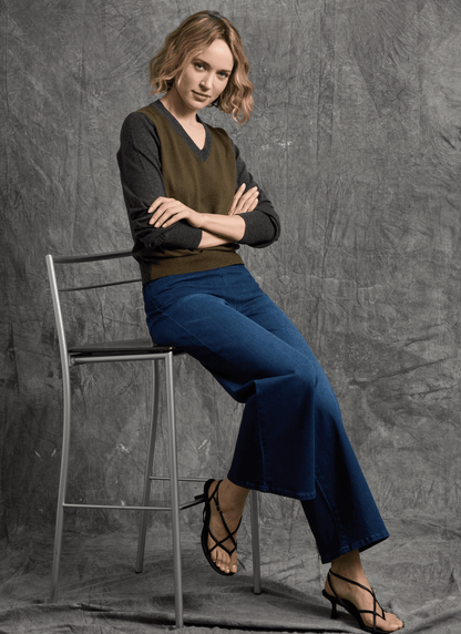 Lysse Sylvie Wide Leg Premium Denim (28" Inseam) Indigo Black