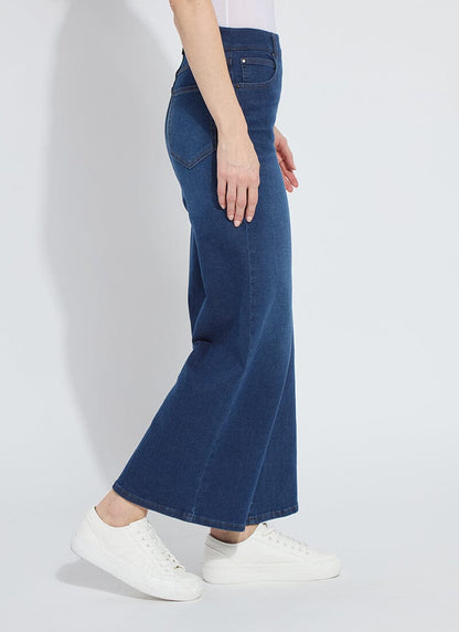 Lysse Sylvie Wide Leg Premium Denim (28" Inseam) Indigo Black