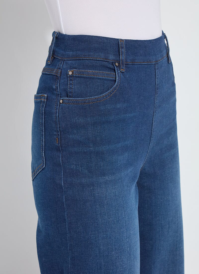 Lysse Sylvie Wide Leg Premium Denim (28" Inseam) Indigo Black