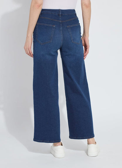 Lysse Sylvie Wide Leg Premium Denim (28" Inseam) Indigo Black