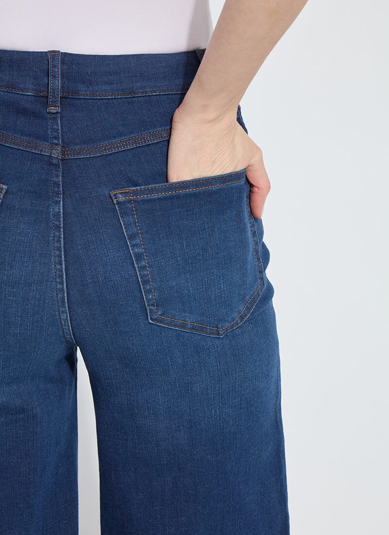Lysse Sylvie Wide Leg Premium Denim (28" Inseam) Indigo Black