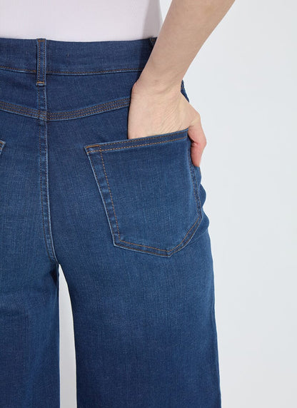 Lysse Sylvie Wide Leg Premium Denim (28" Inseam) Indigo Black