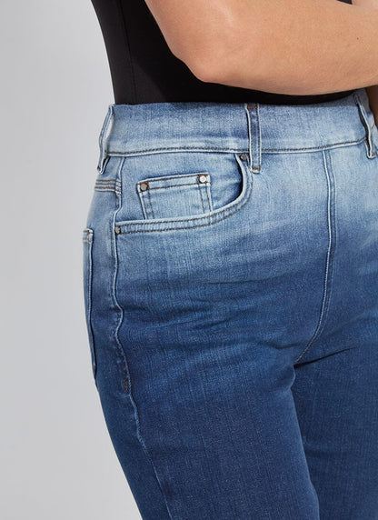 Lysse Lianna Slim Flare Premium Denim (32.5" Inseam) Gradient Authentic Midwash