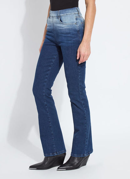 Lysse Lianna Slim Flare Premium Denim (32.5" Inseam) Gradient Authentic Midwash