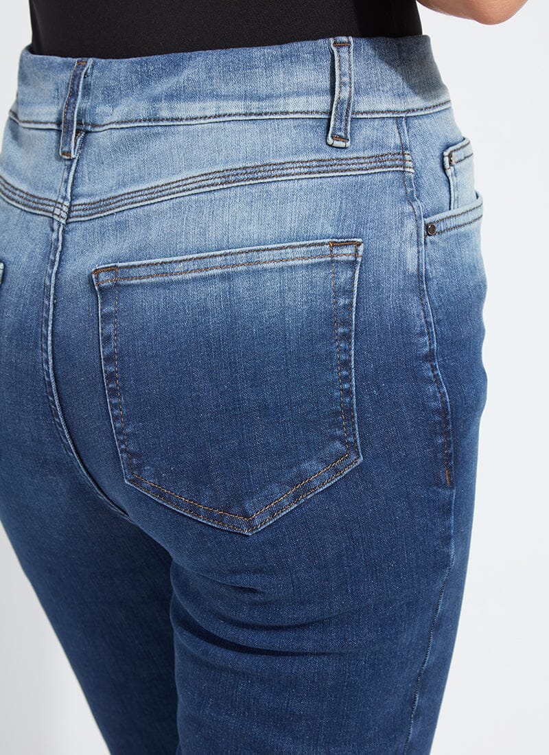 Lysse Lianna Slim Flare Premium Denim (32.5" Inseam) Gradient Authentic Midwash