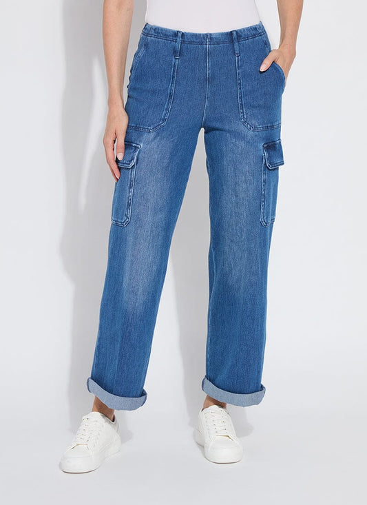 Lysse Scout Cuffed Cargo (27.5" Cuffed, 31" Uncuffed Inseam) Mid Wash