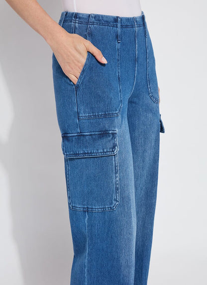 Lysse Scout Cuffed Cargo (27.5" Cuffed, 31" Uncuffed Inseam) Mid Wash