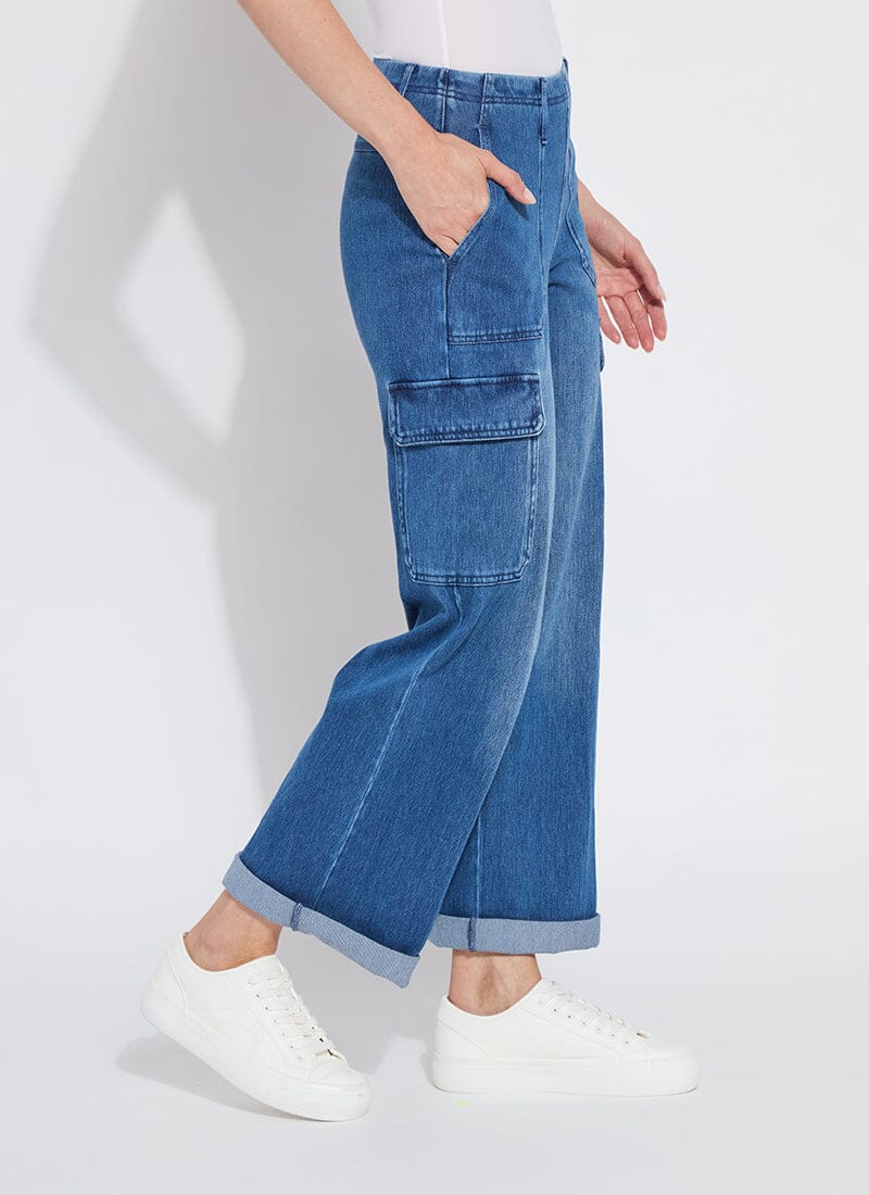 Lysse Scout Cuffed Cargo (27.5" Cuffed, 31" Uncuffed Inseam) Mid Wash
