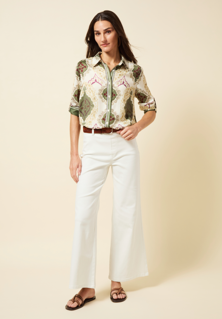Lysse Iris Wide Leg Everyday Denim - Ecru White (30.5" Inseam) Ecru White