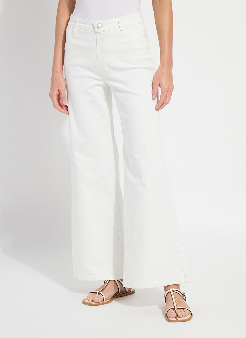 Lysse Iris Wide Leg Everyday Denim - Ecru White (30.5" Inseam) Ecru White