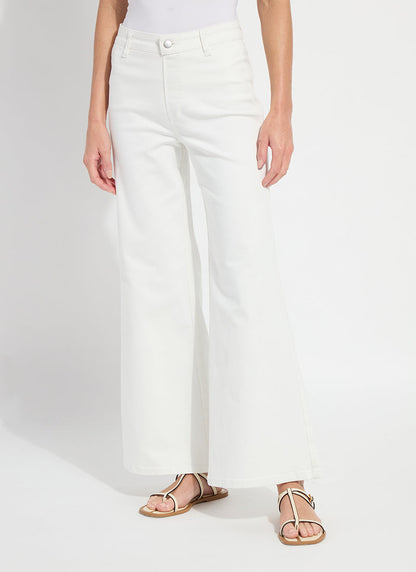 Lysse Iris Wide Leg Everyday Denim - Ecru White (30.5" Inseam) Ecru White