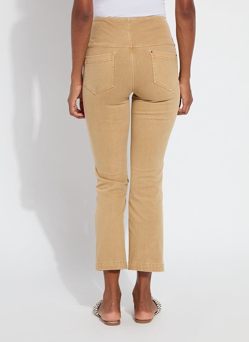 Lysse Ankle Denim Baby Bootcut (27" Inseam) Antique Wash Tan