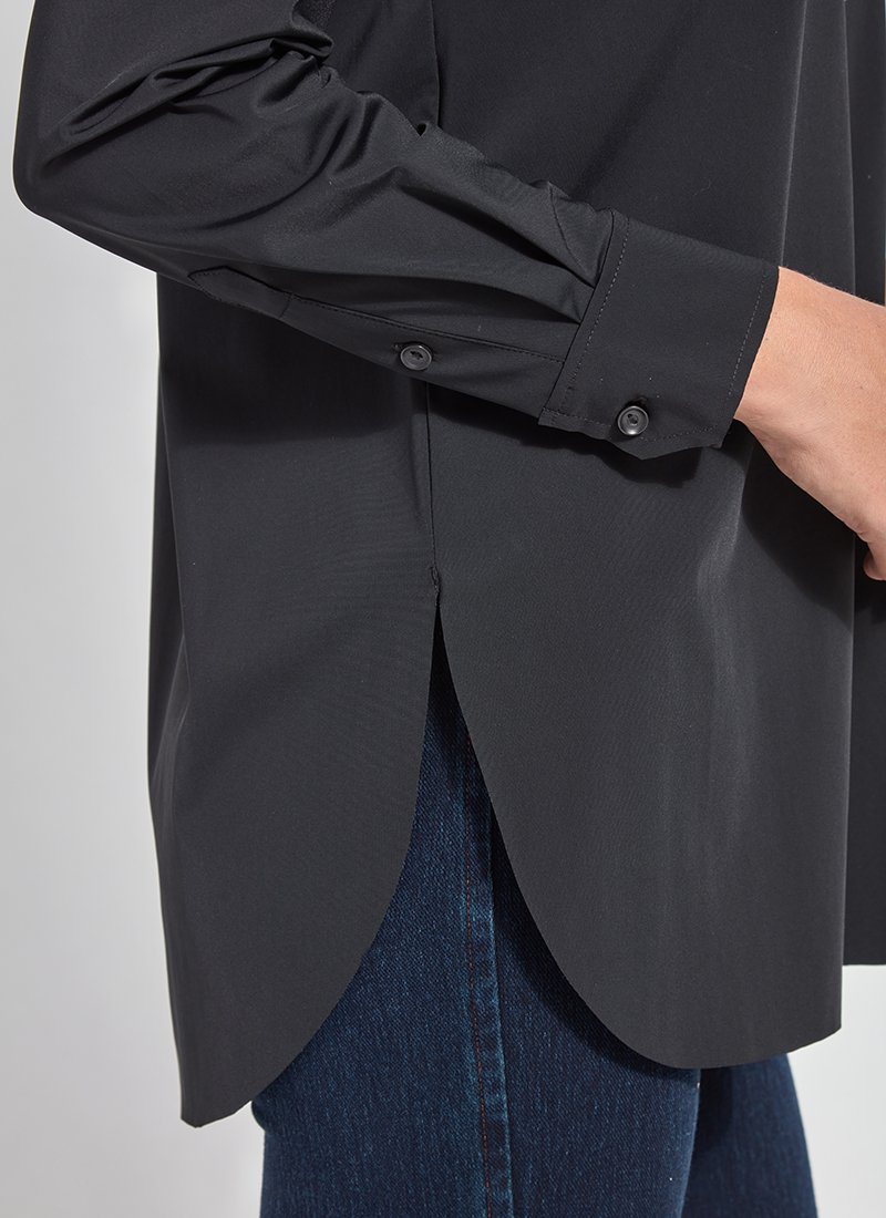 Lysse Schiffer Button Down - Long Sleeve Legging-Friendly Button Down White